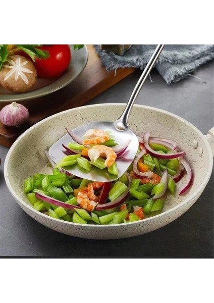 D1 Paslanmaz Çelik Wok Spatula Gül Ağacı Saplı Pişirme Spatula Gadjets Mutfak Eşyaları Aksesuarları Oluklu Turner Pirinç Kaşığı (Yurt Dışından) indirimleri