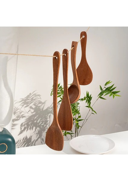 Stil 3 Doğal Ahşap Ev Yemek Kaşığı Spatula Mutfak Eşyaları Seti Yapışmaz Ahşap Spatula Pişirme Spatula Çorba Kaşığı Spatula (Yurt Dışından) modelleri