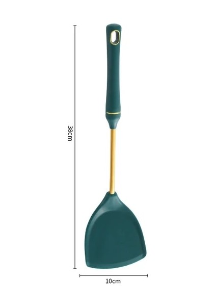 Yeşil Altın Mutfak Malzemeleri Silikon Mutfak Seti Gıda Sınıfı Silikon Spatula Yapışmaz Kızartma Tavası Spatula Paslanmaz Çelik Mutfak Aletleri (Yurt Dışından)