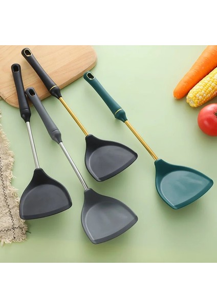 Yeşil Altın Mutfak Malzemeleri Silikon Mutfak Seti Gıda Sınıfı Silikon Spatula Yapışmaz Kızartma Tavası Spatula Paslanmaz Çelik Mutfak Aletleri (Yurt Dışından) modelleri