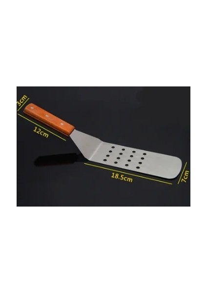 27 Paslanmaz Çelik Kızarmış Kürek Spatula Biftek Pizza Kavrama Kesiciler Maça Pasta Pişirme Araçları Ahşap Saplı Mutfak Spatula (Yurt Dışından)