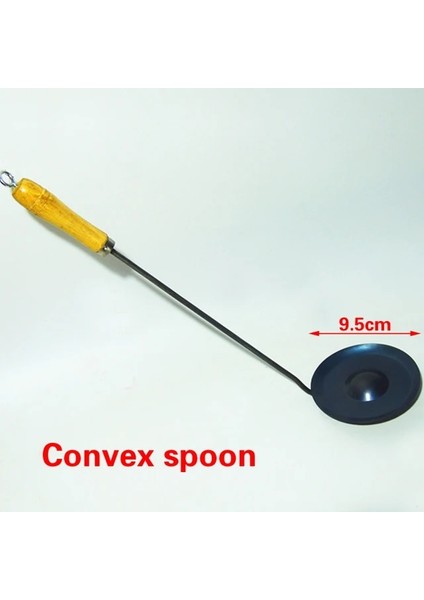 9.5 cm Dışbükey Kaşık Dayanıklı Taşınabilir El Yapımı Demir Yapışmaz Turner Pota Gıda Wok Spatula Kaşık Mutfak Aletleri Pişirme Gereçleri Tencere Eşyaları (Yurt Dışından)