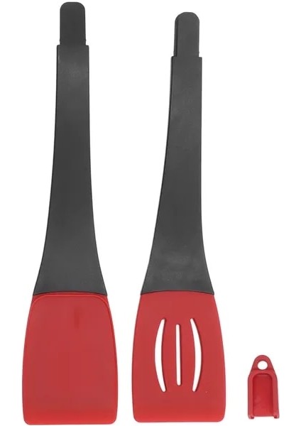 Kırmızı Mutfak Maşası 3 In 1 Izgara Kilitleme Yemek Maşası Ev Restoran Için Silikon Isıya Dayanıklı Ucu Maşa (Yurt Dışından)