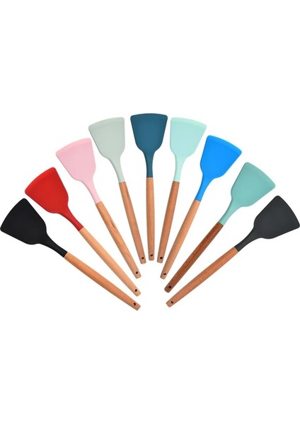 Stil 1 Yeni Silikon Ahşap Saplı Spatula Ev Silikon Pişirme Araçları Yapışmaz Spatula Kürek Mutfak Konfor Kolu (Yurt Dışından) modelleri