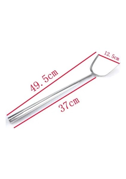 15 Büyük Uzun Spatula Kürek Şef Pişirme Cocina Eşyaları Bıçak Mutfak Eşyası Ahşap Saplı Paslanmaz Çelik Turner Çorba Kaşığı Wok (Yurt Dışından)