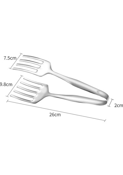 C Paslanmaz Çelik Biftek Kızartma Spatula Kızartma Balık Barbekü Maşası Ekmek Et Yiyecek Maşası Drenaj Yağ Sızıntısı Kürek Mutfak Pişirme Gereçleri (Yurt Dışından)