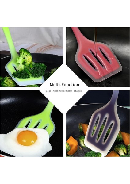Yeşil Silikon Mutfak Gereçleri Yapışmaz Set Pişirme Gereçleri Araçları Yumurta Balık Kızartma Tavası Kepçe Kızarmış Kürek Spatula Pişirme Gereçleri (Yurt Dışından) fiyatları