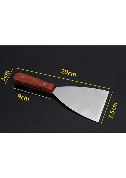 Stil 7 Paslanmaz Çelik Kızarmış Kürek Spatula Biftek Pizza Açgözlü Kesiciler Maça Pasta Pişirme Araçları Ahşap Saplı Mutfak Spatula (Yurt Dışından)