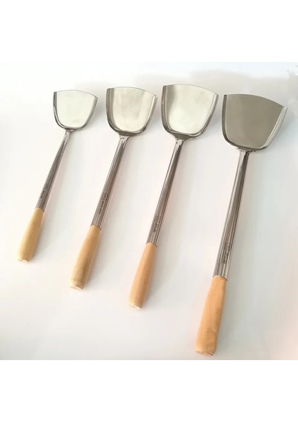 Stil 4 Dayanıklı Taşınabilir Paslanmaz Çelik Yapışmaz Turner/kepçe Gıda Wok Spatula Kaşık Mutfak Gereçleri Pişirme Gereç Tencere Spatula (Yurt Dışından)