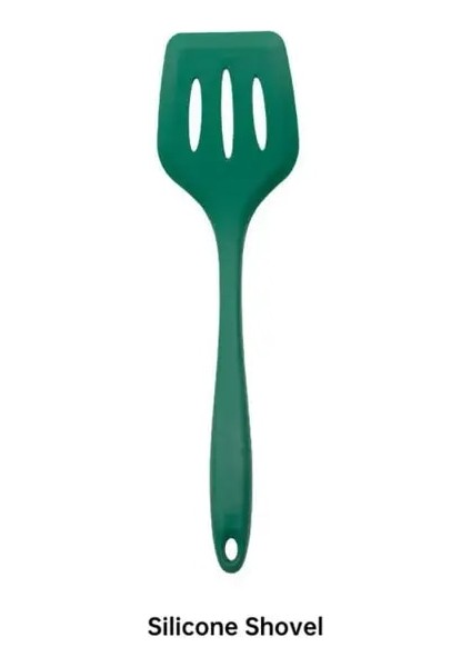 04 Mutfak Spatula Çorba Kaşığı Kevgir Yapışmaz Yeşil Gıda Sınıfı Yüksek Sıcaklık Dayanımı Silikon Mutfak Aletleri Tencere (Yurt Dışından)