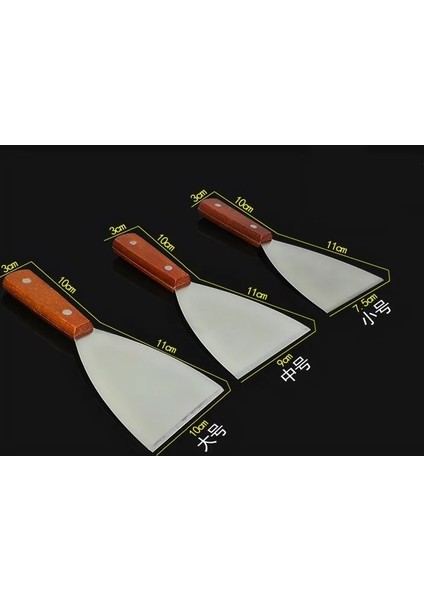 27 Paslanmaz Çelik Kızarmış Kürek Spatula Biftek Pizza Kavrama Kesiciler Maça Pasta Pişirme Araçları Ahşap Saplı Mutfak Spatula (Yurt Dışından)