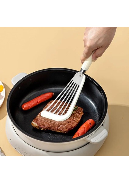 Beyaz Pişirme Spatula Yapışmaz Uzun Saplı Oymak Çok Fonksiyonlu Paslanmaz Çelik Haşlanma Önleyici Balık Spatula Kürek Mutfak Gadget (Yurt Dışından) fiyatları
