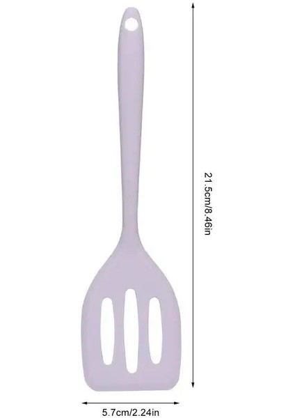 Mor Silikon Turner Silikon Spatula Pişirme Sofra Yumurta Balık Kızartma Tavası Kepçe Kürek Oluklu Çeviriciler Mutfak Aletleri Paslanmaz (Yurt Dışından)