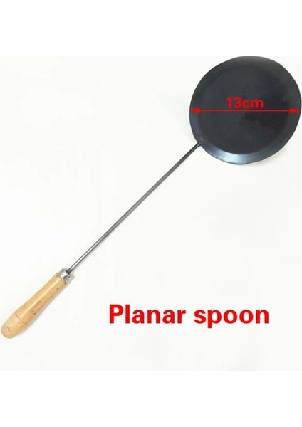 13CM Düzlemsel Kaşık Dayanıklı Taşınabilir El Yapımı Demir Yapışmaz Turner Pota Gıda Wok Spatula Kaşık Mutfak Aletleri Pişirme Gereçleri Tencere Eşyaları (Yurt Dışından)