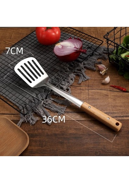 J Dayanıklı Taşınabilir Paslanmaz Çelik Yapışmaz Turner/kepçe Gıda Wok Spatula Kaşık Mutfak Gereçleri Pişirme Gereçler Tencere Spatula (Yurt Dışından)