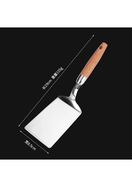 Stil 1 Paslanmaz Çelik Barbekü Izgara Biftek Spatula Ahşap Saplı Kazıyıcı Kızarmış Pizza Pişirme Kürek Balık Tuner Ev Mutfak Pişirme Aracı (Yurt Dışından)