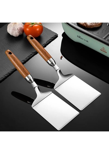 Stil 1 Paslanmaz Çelik Barbekü Izgara Biftek Spatula Ahşap Saplı Kazıyıcı Kızarmış Pizza Pişirme Kürek Balık Tuner Ev Mutfak Pişirme Aracı (Yurt Dışından) fiyatları