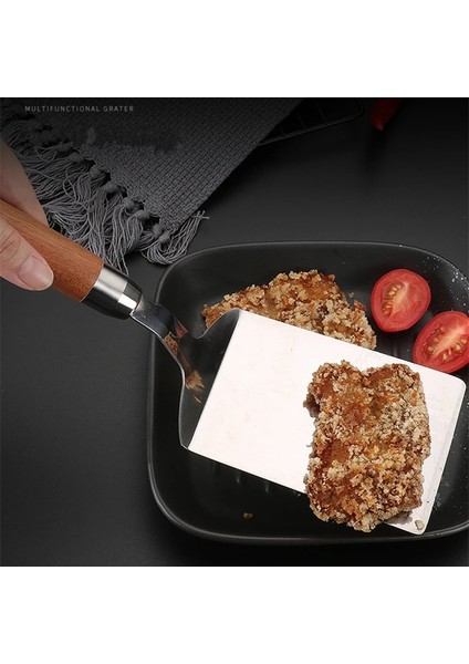 Stil 1 Paslanmaz Çelik Barbekü Izgara Biftek Spatula Ahşap Saplı Kazıyıcı Kızarmış Pizza Pişirme Kürek Balık Tuner Ev Mutfak Pişirme Aracı (Yurt Dışından) fırsatları