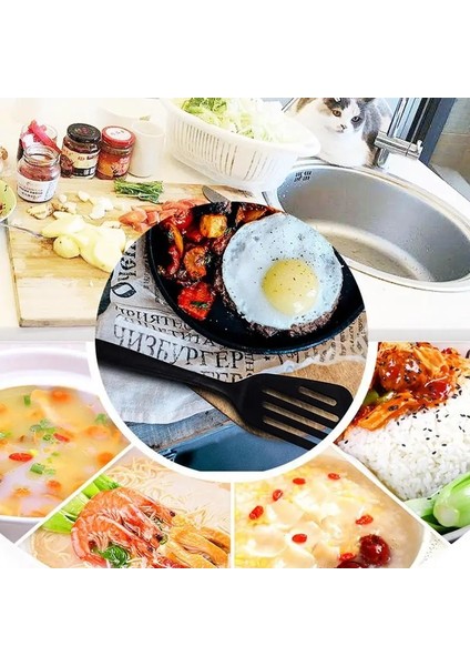 Kırmızı Yapışmaz Silikon Pişirme Spatula Et Yumurta Balık Kızartma Küreği Tava Kepçe Pişirme Gereçleri Mutfak Aksesuarları (Yurt Dışından) modelleri