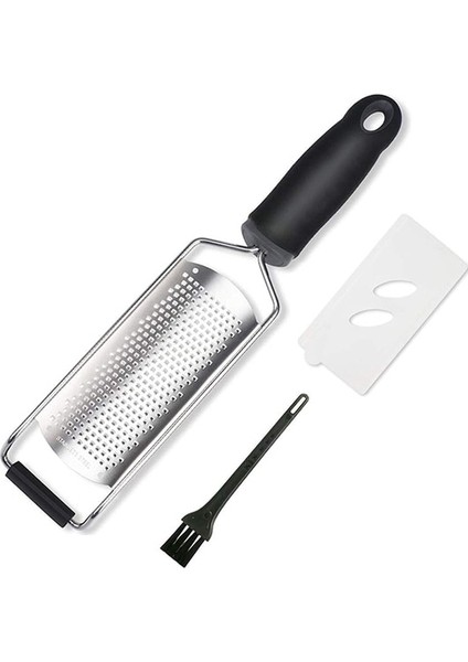 Siyah Peynir Rende Sebze Soyucu, Limon Zester, Yumuşak Kavrama Saplı, Koruyuculu Paslanmaz Çelik Ince Bıçaklar (Yurt Dışından)