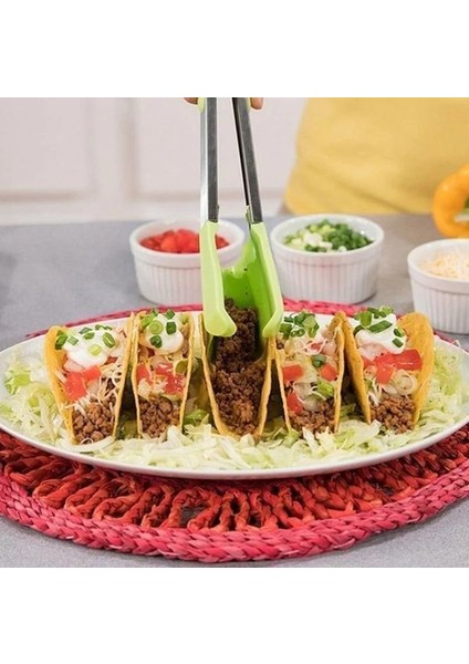 Kırmızı 9 Inç 2 In 1 Mutfak Spatula ve Maşa Yapışmaz Isıya Dayanıklı Paslanmaz Çelik Gıda Maşası Çerçeve Silikon Maşa Mutfak Aletleri Gadget (Yurt Dışından) fiyatları