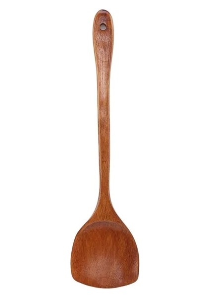 Wood-E Masif Ahşap Kaşık Spatula Şef Mutfak Eşyaları Pişirme Sağlık Uzun Saplı Yapışmaz Özel Ahşap Kürek Pişirme Araçları (Yurt Dışından)