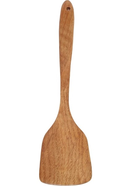 Wood-E Masif Ahşap Kaşık Spatula Şef Mutfak Eşyaları Pişirme Sağlık Uzun Saplı Yapışmaz Özel Ahşap Kürek Pişirme Araçları (Yurt Dışından)