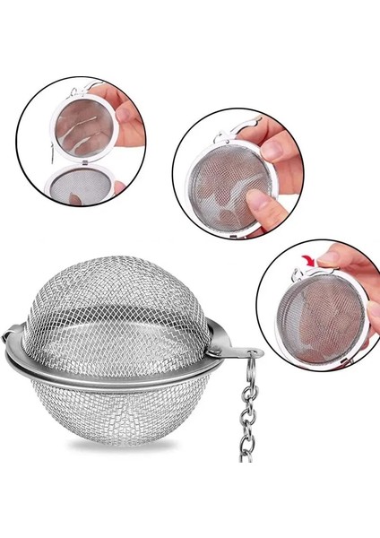 7 cm 1 Adet Çay Süzgeci Paslanmaz Çelik Demlik Çay Demleme Küre Kilitleme Baharat Çay Topu Örgü Çay Elek Süzgeçler Mutfak Aksesuarları (Yurt Dışından) modelleri