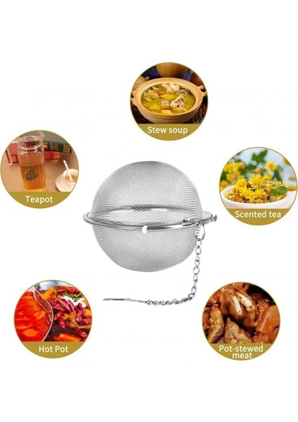 7 cm 1 Adet Çay Süzgeci Paslanmaz Çelik Demlik Çay Demleme Küre Kilitleme Baharat Çay Topu Örgü Çay Elek Süzgeçler Mutfak Aksesuarları (Yurt Dışından) indirimleri