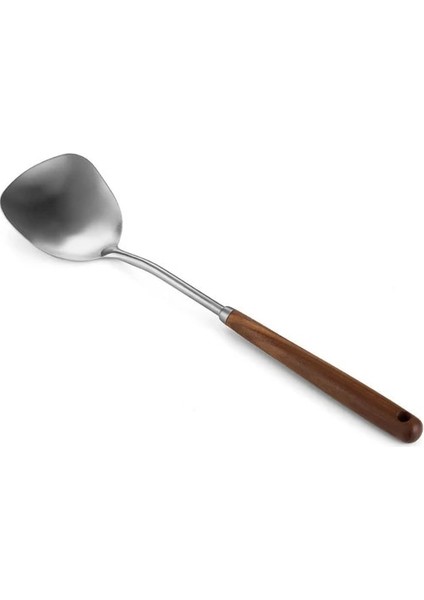Turner Paslanmaz Çelik Turner ve Çorba Kaşığı Kepçe Ahşap Saplı Pişirme Aracı Uzun Saplı Büyük Mutfak Pişirme Gereçleri Duvara Asmak (Yurt Dışından)