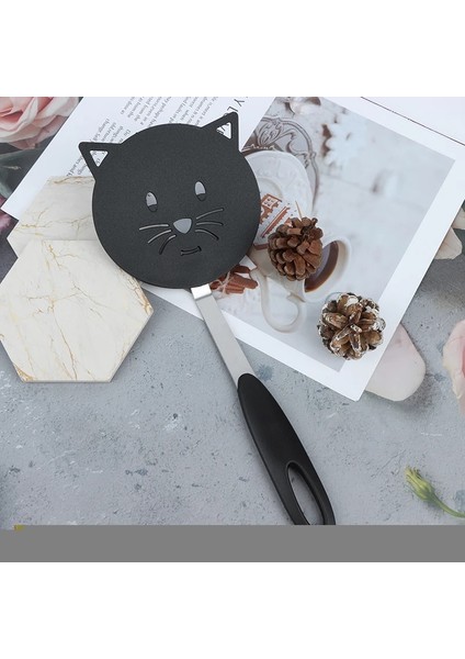 Siyah Kedi Kızartma Spatula Yapışmaz Spatula Kızarmış Balık Turner Mutfak Aracı Kedi Karikatür Pişirme Spatula Ev Spatula Zarar Vermez (Yurt Dışından) fiyatları