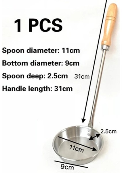 1 Pcs7 Dayanıklı Taşınabilir El Yapımı Demir Yapışmaz Turner Pota Gıda Wok Spatula Kaşık Mutfak Gereçleri Pişirme Gereç Tencere Eşyaları (Yurt Dışından)