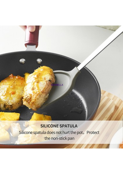 Kaşık Yapışmaz Silikon Spatula ve Kaşık Seti Mutfak Eşyaları Gıda Sınıfı Mutfak Seti Çeviriciler Alet Pişirme Aracı (Yurt Dışından) modelleri