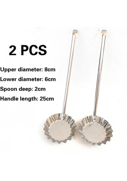 2 Adet Dayanıklı Taşınabilir El Yapımı Demir Yapışmaz Turner Kepçe Gıda Wok Spatula Kaşık Mutfak Gereçleri Pişirme Gereç Tencere Eşyaları (Yurt Dışından)