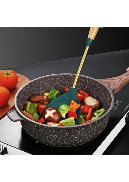 Siyah Yeni Ev Ahşap Saplı Silikon Spatula Yapışmaz Tava Özel Pişirme Spatula Yüksek Sıcaklığa Dayanıklı Mutfak Tencere (Yurt Dışından) modelleri