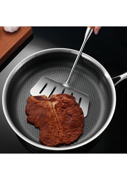 Ahşap Saplı Paslanmaz Çelik Geniş Balık Spatula Turner Uzun Saplı Mutfak Metal Spatula Kızartma Balık Et Yumurta Krep Için (Yurt Dışından) fırsatları