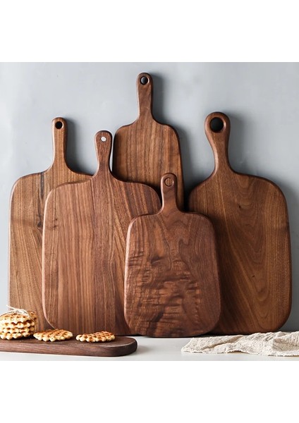 Bambooc 38.5 17 1.5 Kaliteli Mutfak Ahşap Doğrama Blokları Kayın Ceviz Kesme Tahtası Pizza Ekmeği Meyve Suşi Tepsisi Asılabilir Kaymaz Mutfak Aletleri (Yurt Dışından)