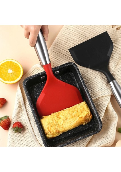 Kırmızı Silikon Geniş Ağızlı Kürek Mutfak Yapışmaz Spatula Pizza Yumurta Tamagoyaki Fry Gözleme Turner Ev Mutfak Aksesuarları (Yurt Dışından) modelleri