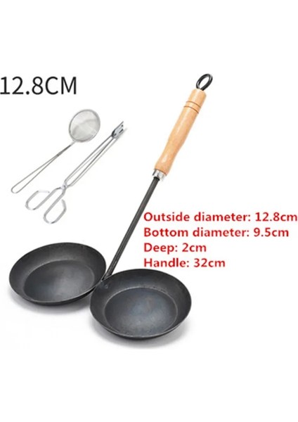 17 Donut Kızartma Kaşığı Kızarmış Yağ Baba Demir Kaşık Dayanıklı Taşınabilir El Yapımı Demir Yapışmaz Turner Pota Gıda Wok Spatula Kaşık (Yurt Dışından)