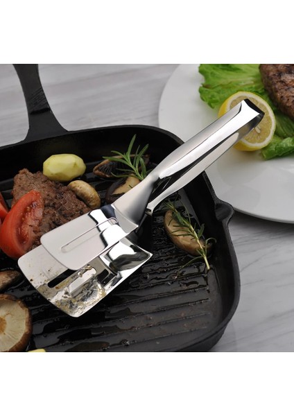 S Paslanmaz Çelik Kızartma Küreği Klip Çok Fonksiyonlu Biftek Bbqtongs Gözleme Kızarmış Pizza Biftek Balık Spatula Ekmek Mutfak Aracı (Yurt Dışından) modelleri