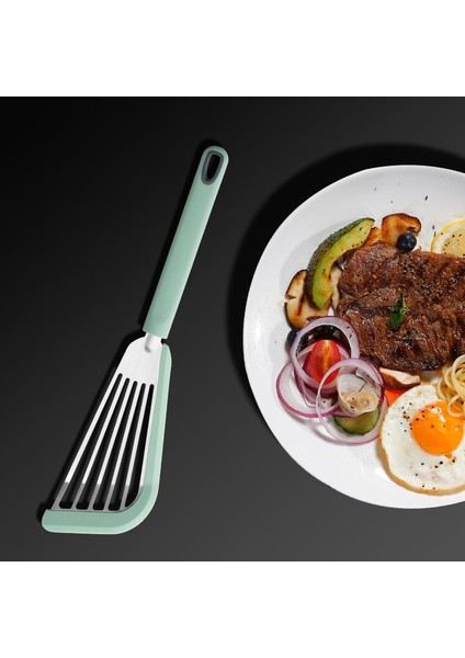 Siyah Mutfak Silikon Kızartma Spatula Yapışmaz Kızarmış Yumurta Sığır Biftek Spatula Pasta Barbekü Kızarmış Balık Gereç Ev Sofra (Yurt Dışından) fırsatları