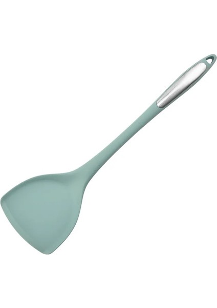 Açık Yeşil Silikon Spatula Isıya Dayanıklı Gıda Sınıfı Yapışmaz Kızartma Tavası Pişirme Küreği Çorba Kaşığı Süzgeç Kevgir Mutfak Eşyaları (Yurt Dışından)