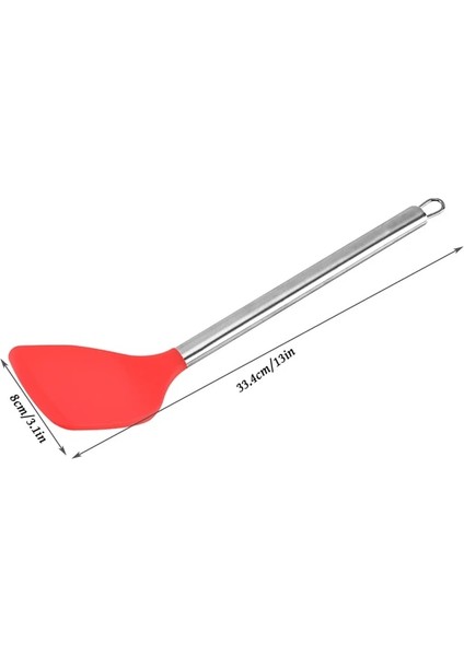 Kürek 1 Oluklu Kepçe Silikon Esnek Bakeware Ev Mutfak Pişirme Gereç Oluklu Kaşık Turuncu (Yurt Dışından)