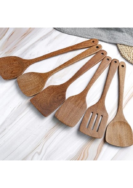 11 Tür Çevre Dostu Yapışmaz Ahşap Kürek Spatula Turner Kızarmış Kürek Pişirme Mutfak Eşyaları Kürek Pratik Mutfak Aletleri (Yurt Dışından)