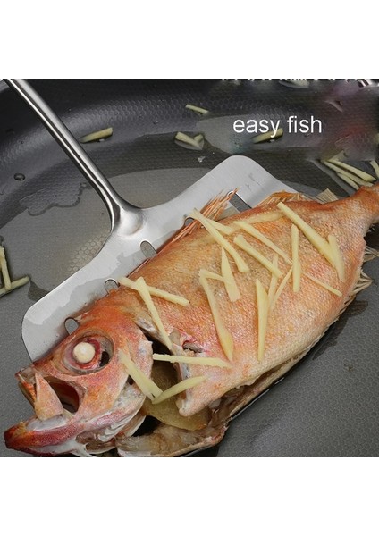 B 1 Adet Paslanmaz Çelik Balık Kızartma Spatula Yumurta Tava Kepçe Yapışmaz Uzun Ahşap Saplı Biftek Oluklu Düz Kürek Mutfak Pişirme Araçları (Yurt Dışından) modelleri