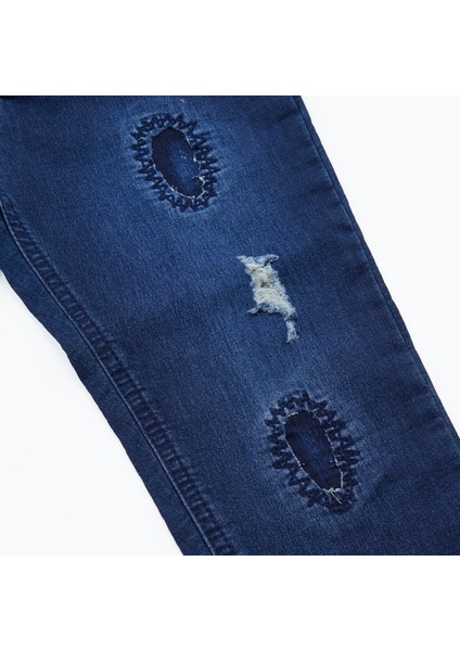 Erkek Çocuk Yıkamalı Denim Pantolon