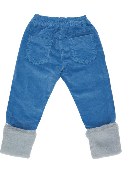 Kız Bebek Paçası Pelüş Detaylı Pantolon