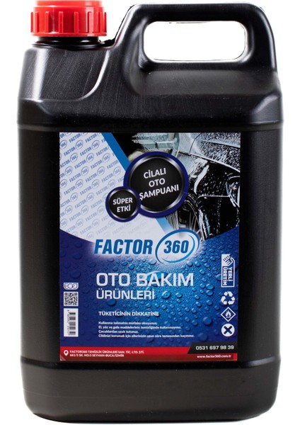 FACTOR360 Cilalı Oto Şampuanı 5 Litre