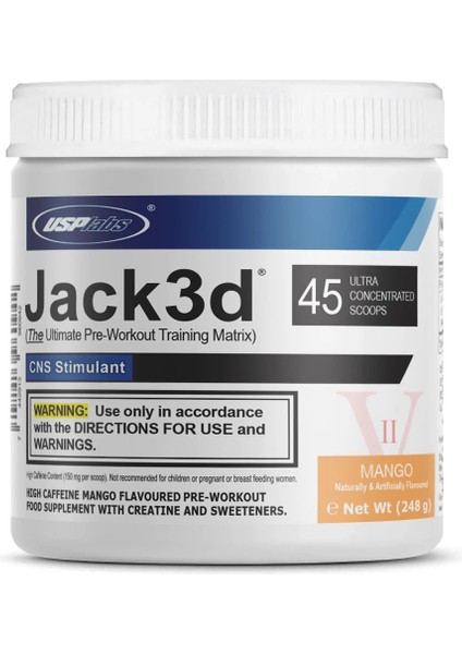 JACK3D The Ultimate PreWorkout Training Matrix 248 gr 45 Servis