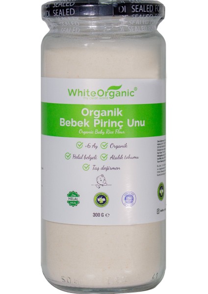 Organik Bebek Pirinç Unu +6 Ay 300 gr